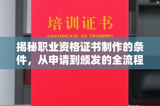 阿拉善左旗揭秘职业资格证书制作的条件，从申请到颁发的全流程解析